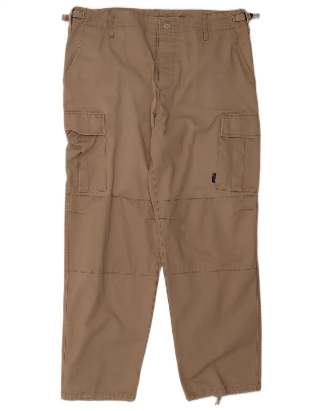 Vintage Herre Arbejdstøj Straight Cargo Bukser W38 L30 Beige
