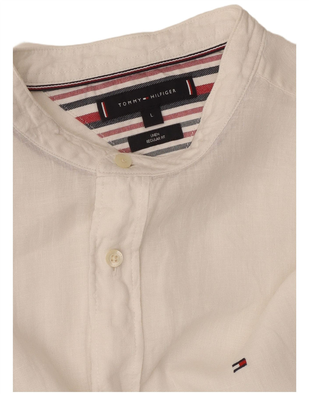 TOMMY HILFIGER Herre Regular Fit skjorte Stor hvid linned