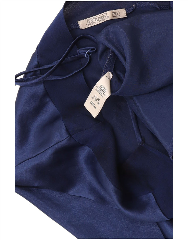 St. Bernard Dame Slip Dress UK 10 Small Navy Blue Polyester