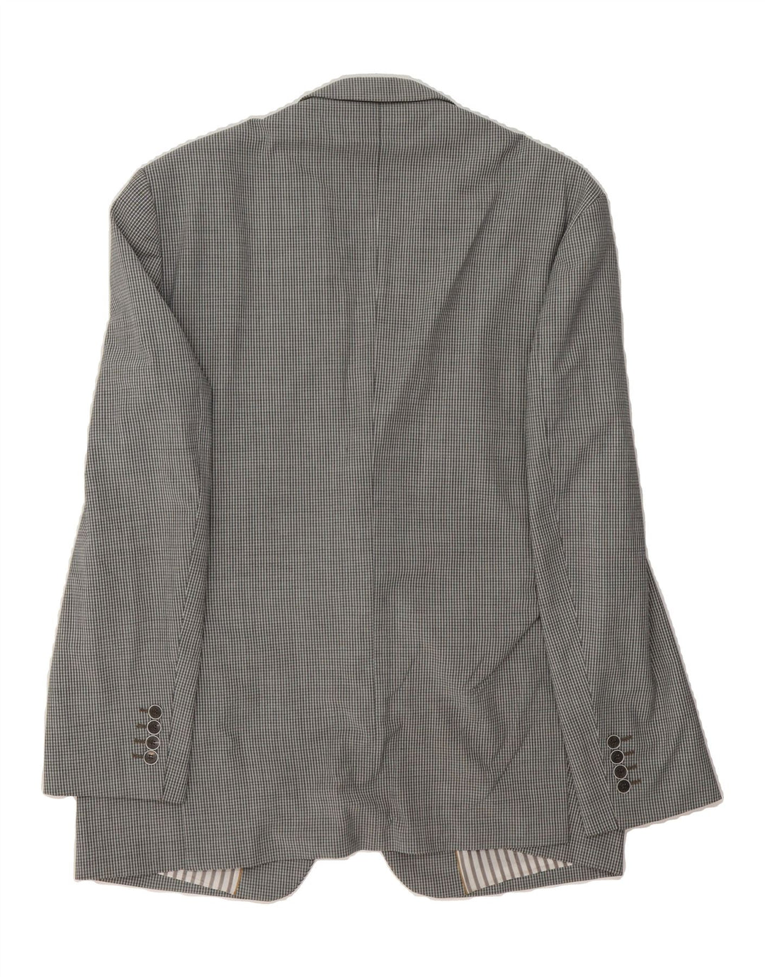 DOUGLAS Mens 2 Button Blazer Jacket UK 40 Large Grey Check Vintage Douglas and Second-Hand Douglas from Messina Hembry 