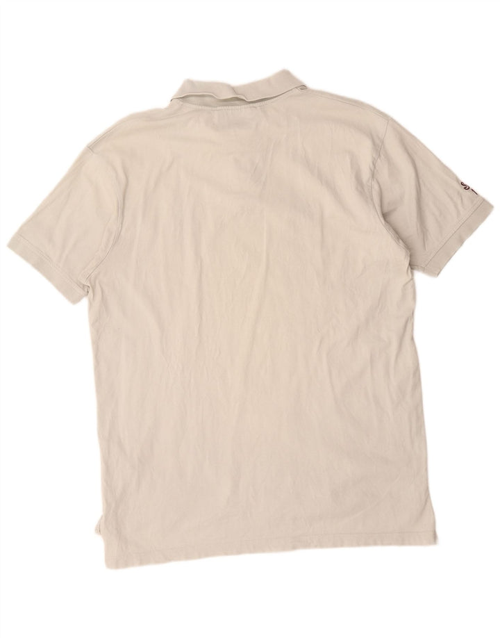 Umbro Herre Grafisk Polo Shirt Stor Hvid Bomuld