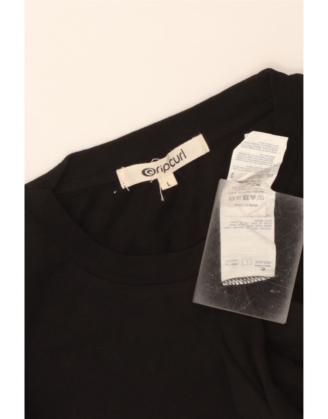 Rip Curl Herre grafisk T-shirt Top Stor sort bomuld