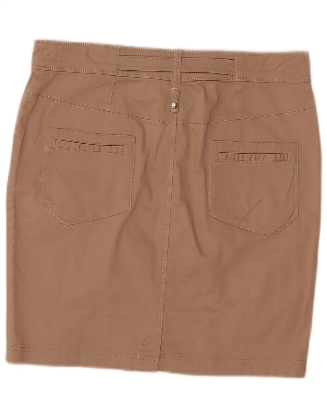 Trussardi Dame Pencil Skirt IT 46 Large W32 Beige Bomuld