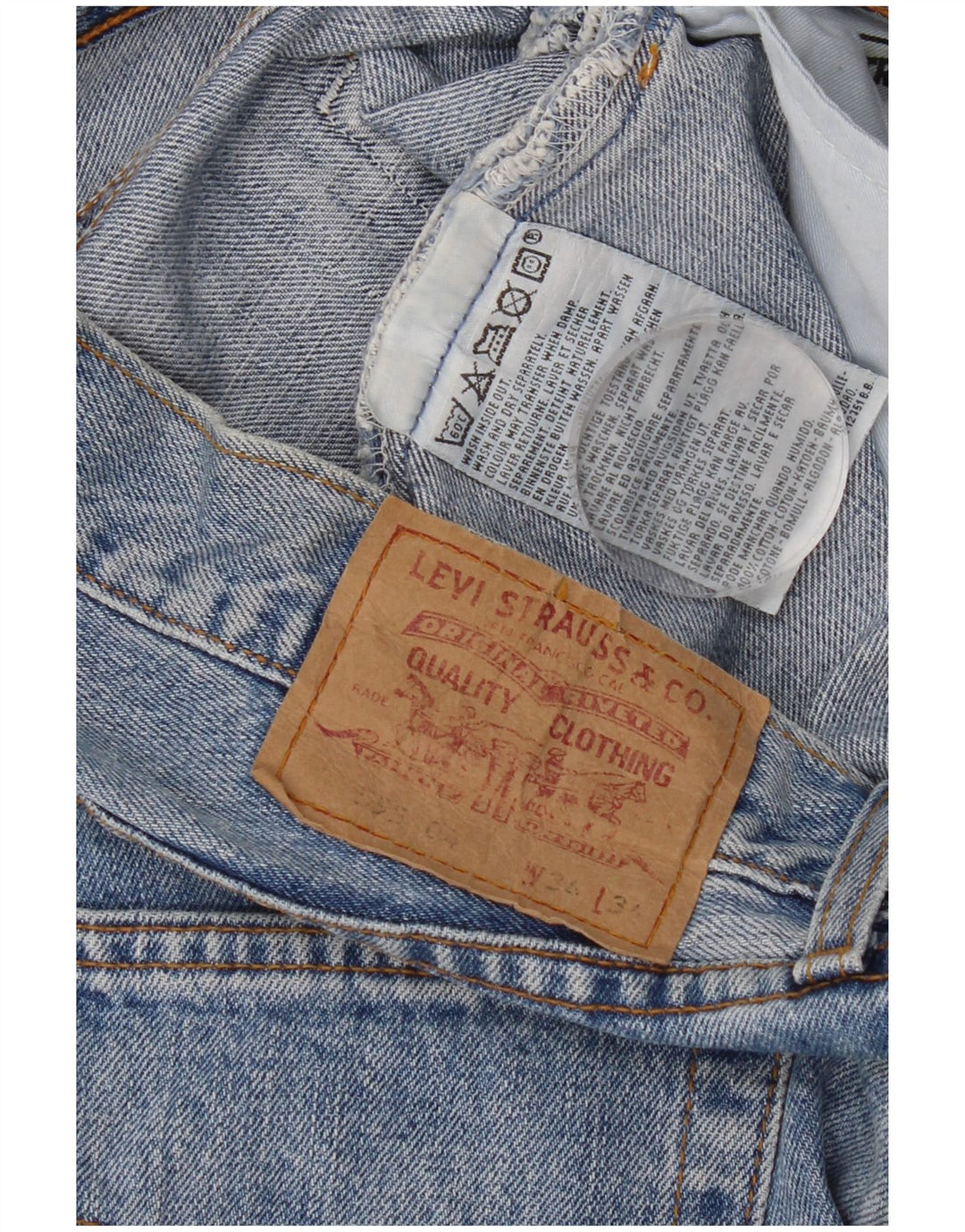 Levi's Herre 595 Straight Jeans W34 L28 Blå Bomuld