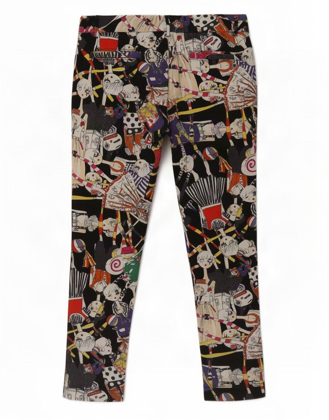 Moschino kvinders abstrakt mønster chinobukser UK 10 Small W30 L26 Multico