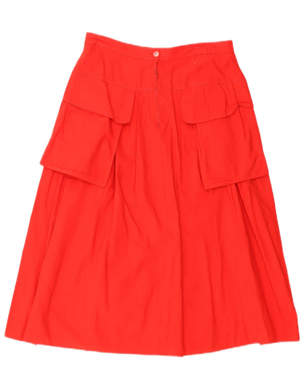 Vintage Dame Cargo Skirt UK 14 Medium W28 Red