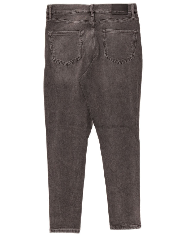 Dkny Womens High Waist Crop Skinny Jeans W30 L26 Grå Bomuld