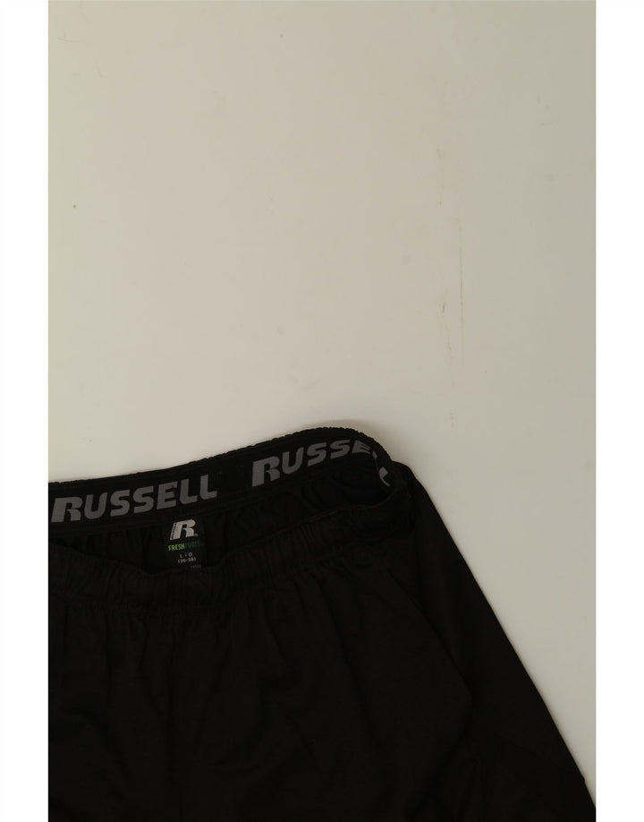 RUSSELL ATHLETIC Mens Dri-Power Sport Shorts Large Black Polyester Vintage Russell Athletic and Second-Hand Russell Athletic from Messina Hembry 