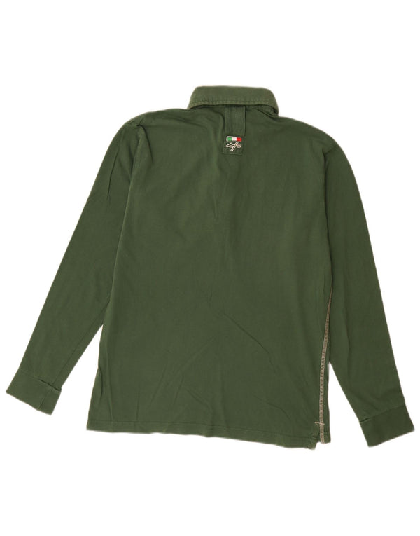 LOTTO Langærmet poloskjorte til mænd Lille grøn farveblok