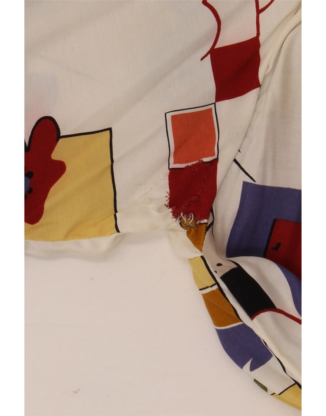 Vintage Dame Oversized grafisk skjorte bluse UK 16 Large Multicolor