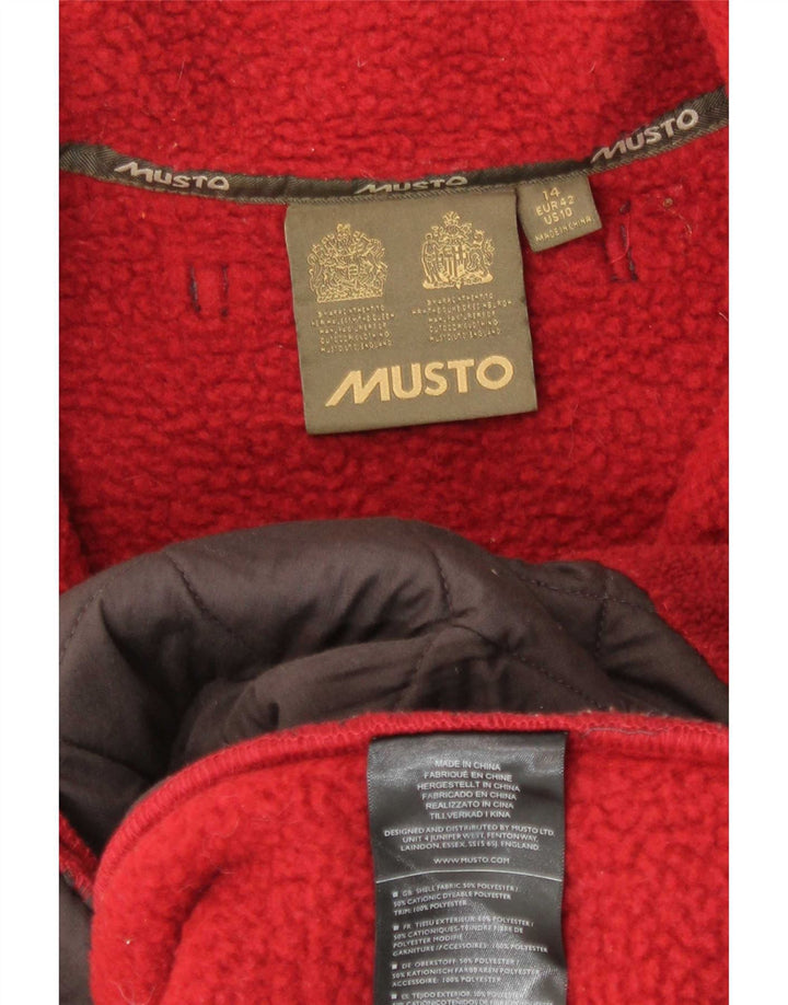Musto Dame Fleece Gilet UK 14 Large Bourgogne Polyester
