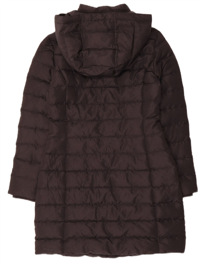 Tommy Hilfiger Dame Hætte Polstret Frakke UK 10 Small Black Polyester