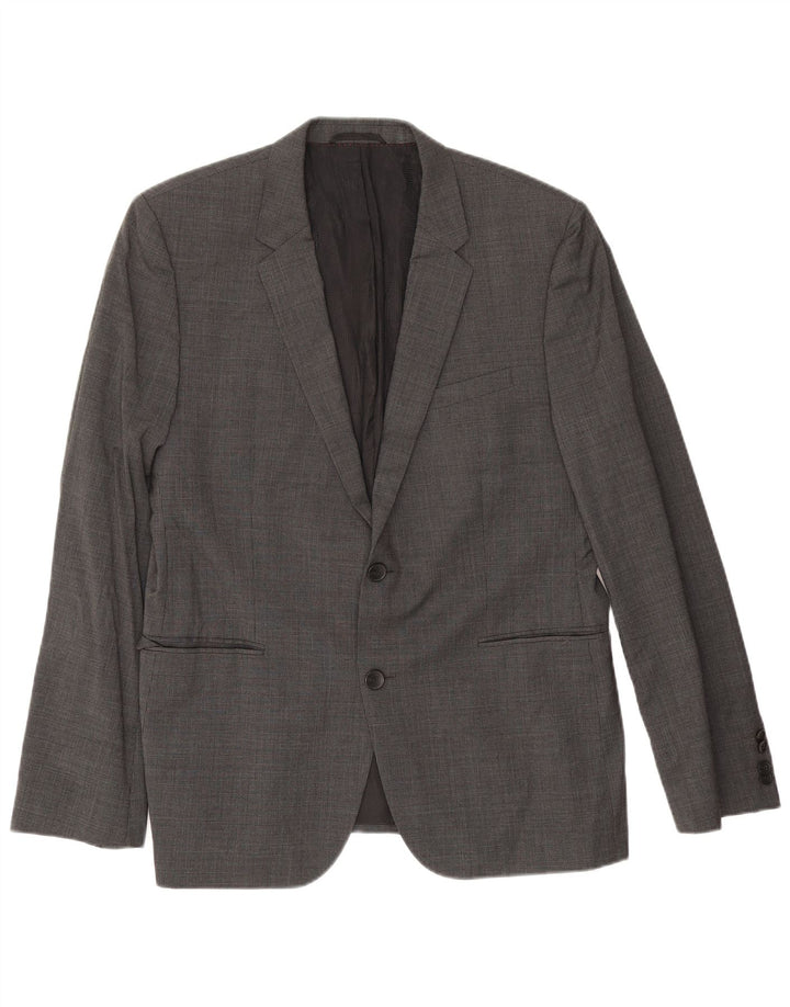 Hugo Boss Herre 2-knaps blazerjakke EU 54 2XL Grå Houndstooth