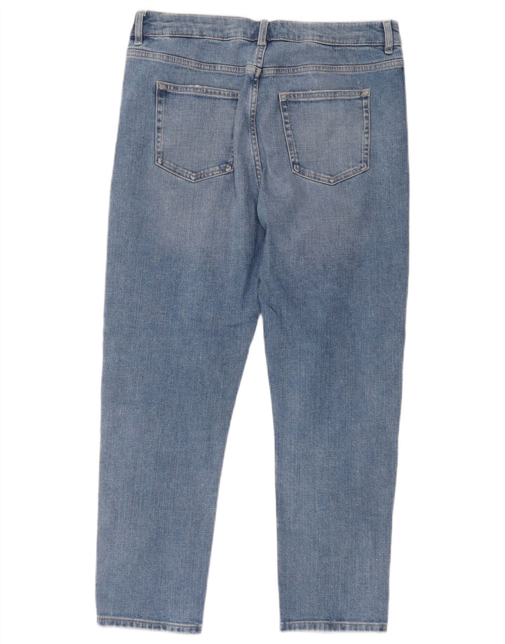 Marks & Spencer Dame Relaxed Fit Slim Jeans UK 12 Medium W32 L26 Blå