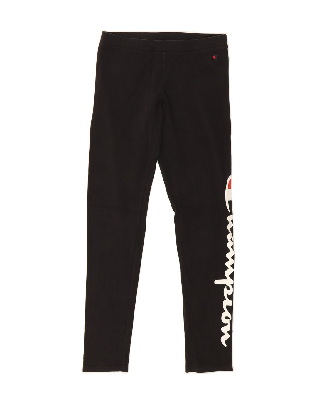 CHAMPION Womens Graphic Leggings UK 10 Small  Black Cotton Vintage Champion and Second-Hand Champion from Messina Hembry 
