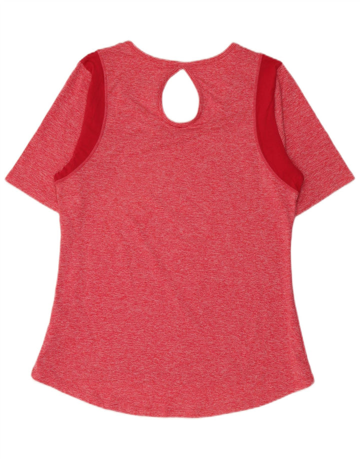 Fila T-Shirt Top UK 12 Medium Pink Colourblock Polyester