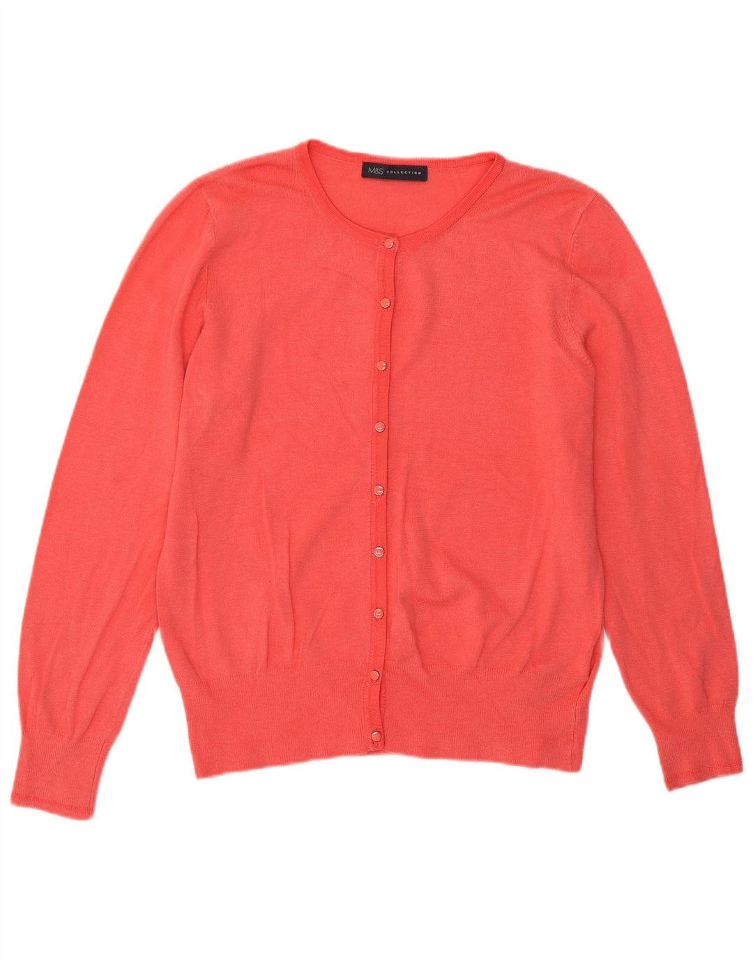Marks & Spencer Dame Cardigan Sweater UK 14 Large Pink Viscose