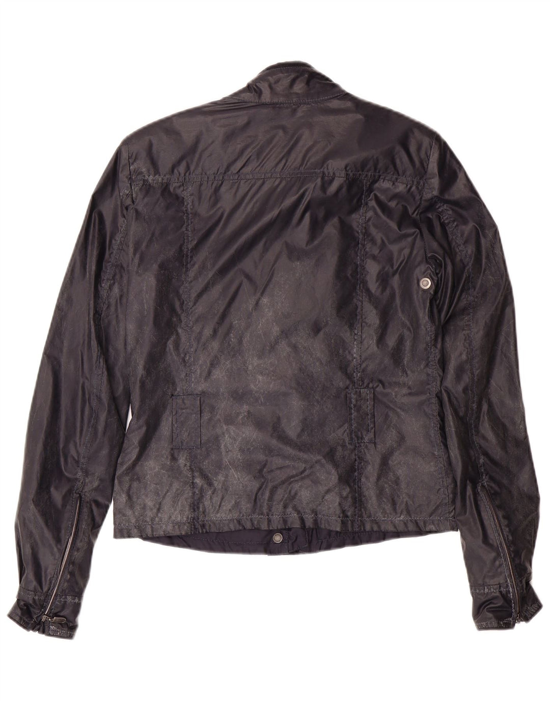 BELSTAFF Womens Crop Utility Jacket IT 38 XS Navy Blue Nylon