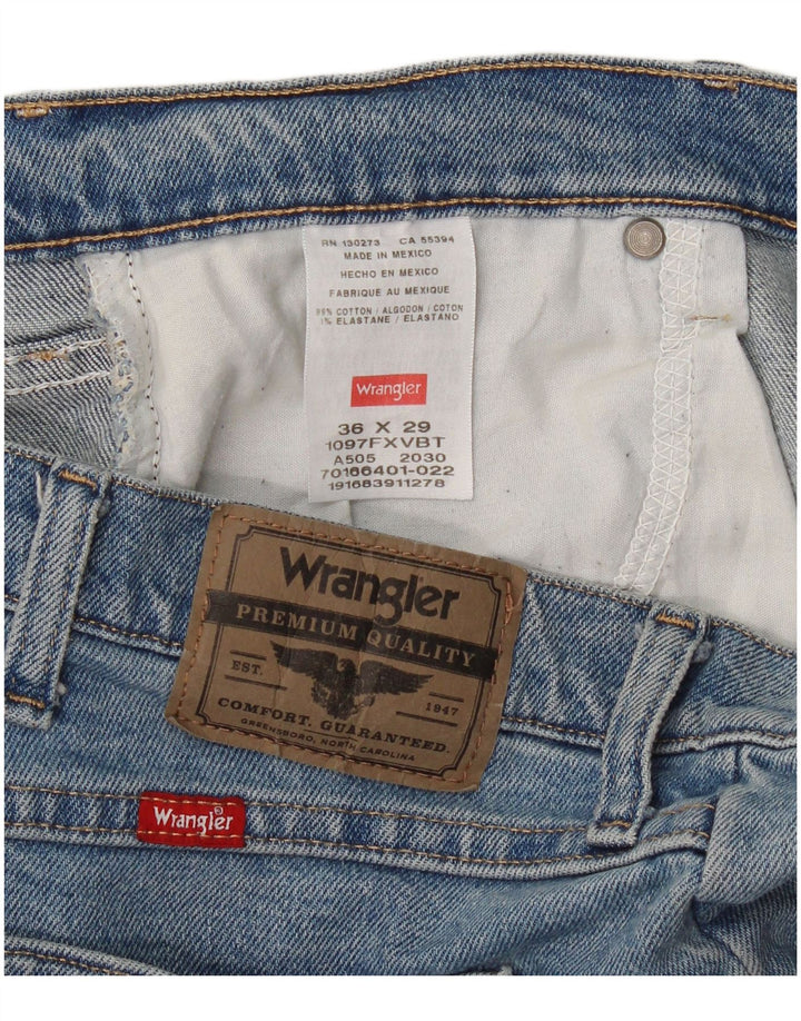 Wrangler Straight Jeans til mænd W36 L29 blå bomuld