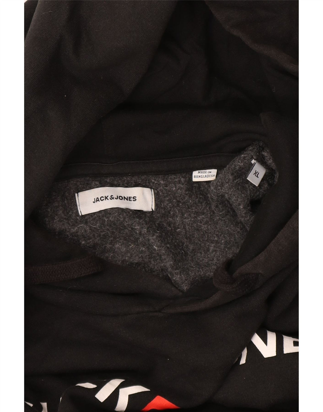 Jack & Jones Grafisk hættetrøje til mænd XL Sort