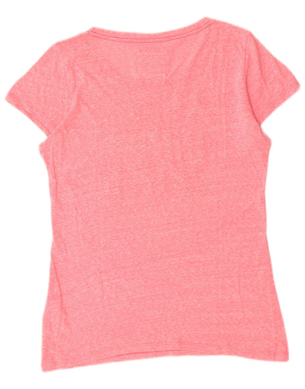 Abercrombie & Fitch Grafisk T-shirt top til kvinder UK 12 Medium Pink Flecked