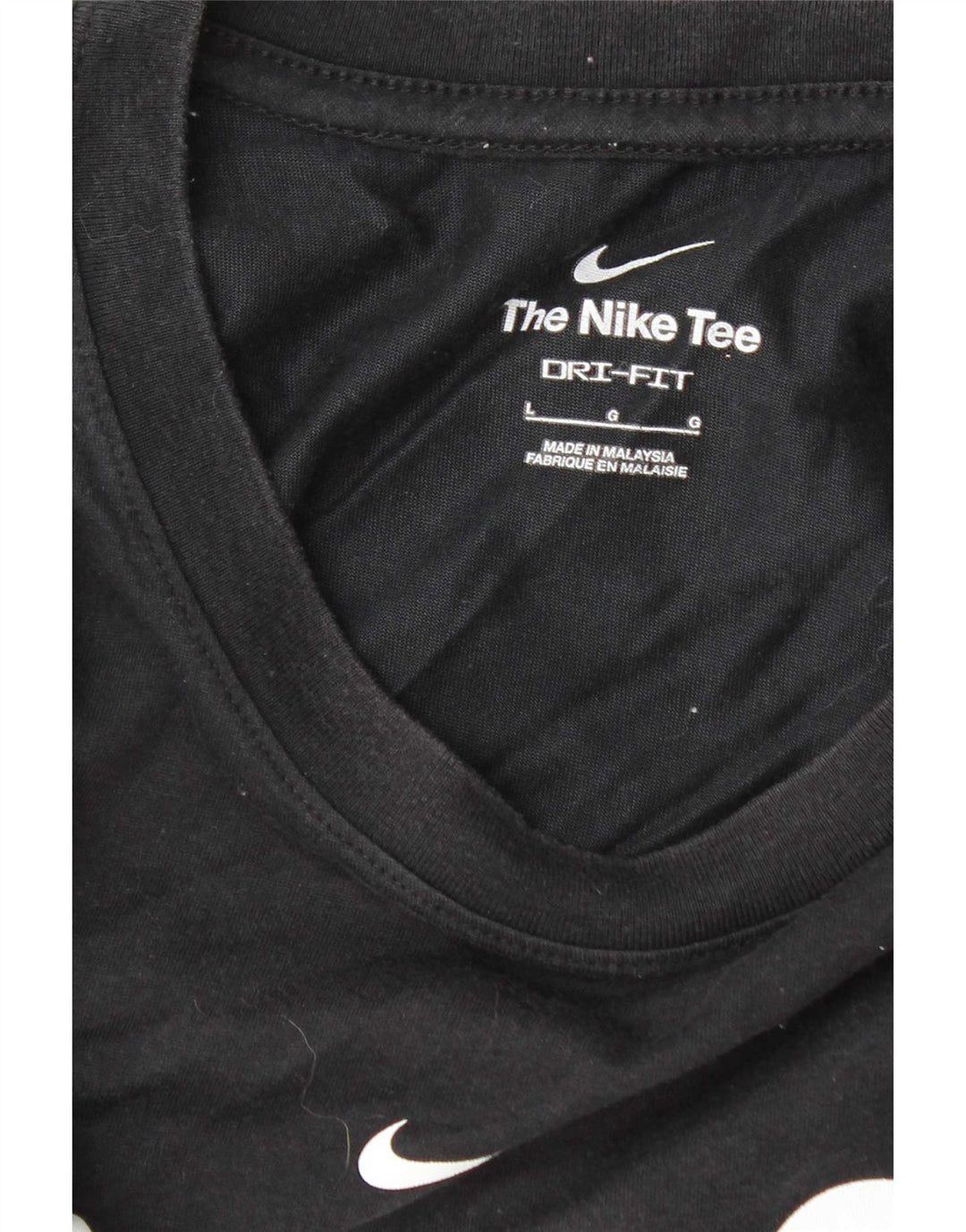 Nike Herre Dri Fit Grafisk T-Shirt Top Stor Sort