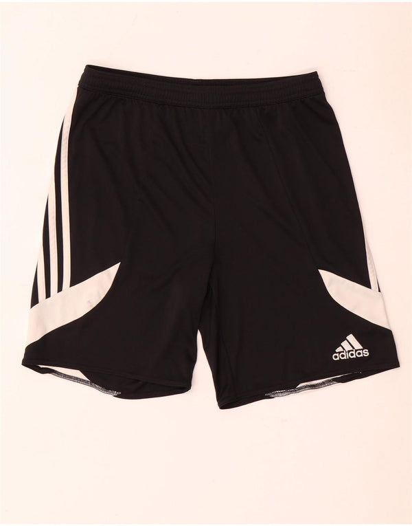 Adidas Boys Climalite Sport Shorts 13-14 Years XL Black Colourblock
