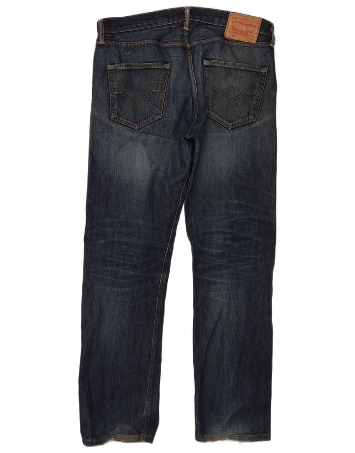 Levi's Herre 501 lige jeans W33 L34 Marineblå bomuld