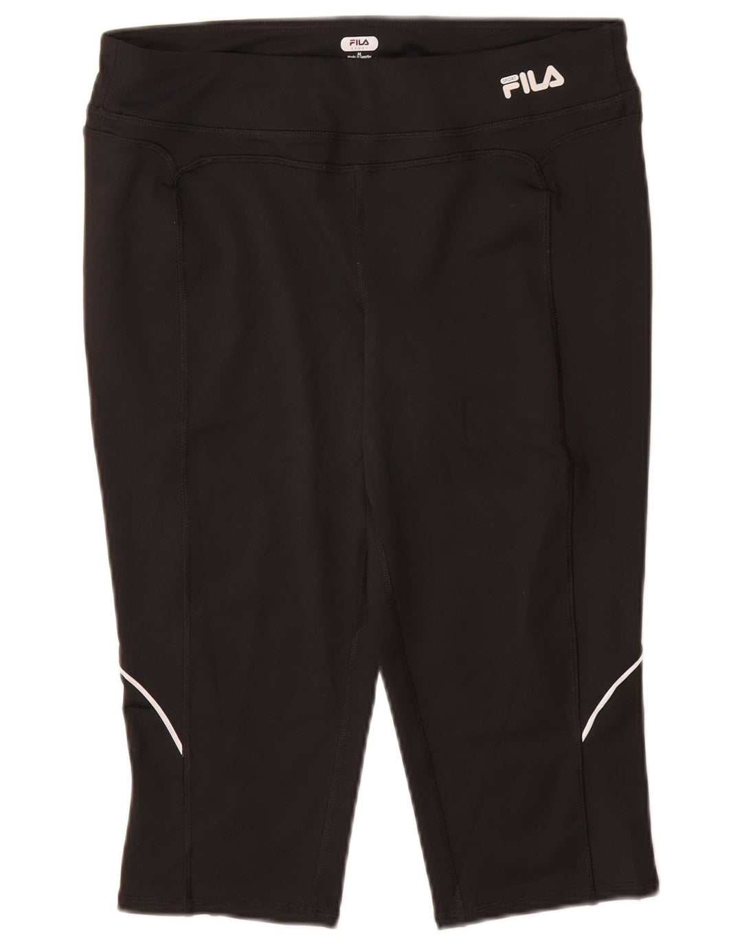 FILA Dame Capri Leggings UK 14 Medium Sort Polyester