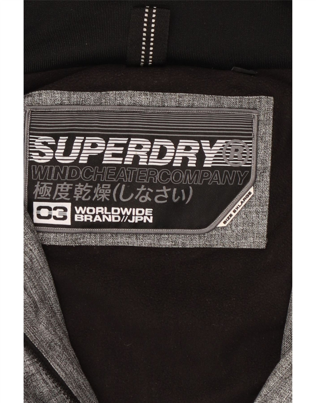 SUPERDRY vindjakke med hætte til kvinder UK 20 2XL Grå Colourblock
