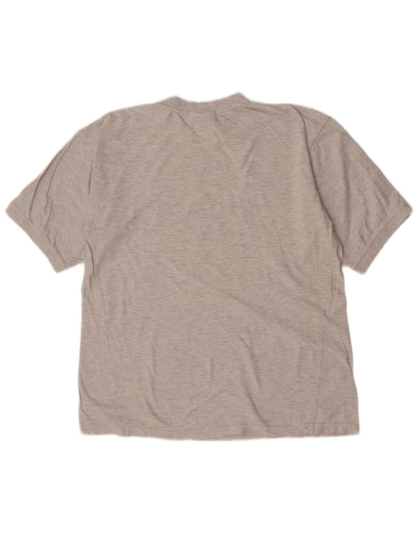 Reebok Mens Graphic T-Shirt Top Medium Grey Flecked Cotton