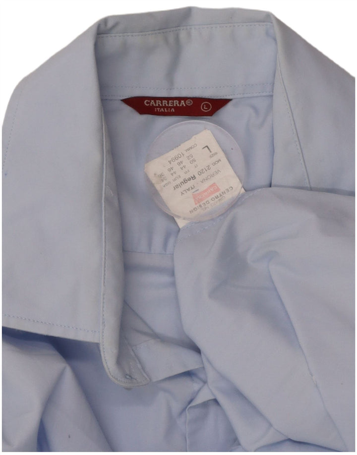 CARRERA Mens Shirt Large Blue Cotton