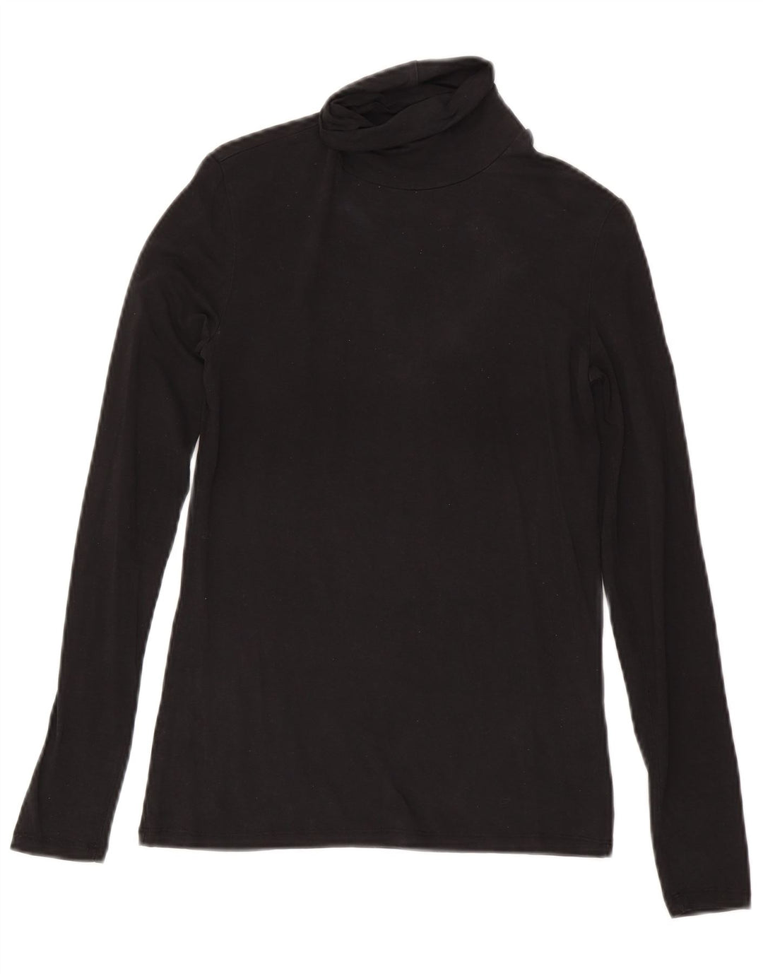 Massimo Dutti Dame Top Langærmet UK 8 Lille Sort Lyocell