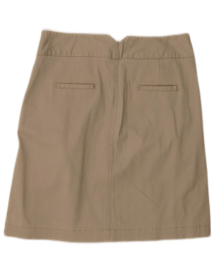 BENETTON Dame Mini-nederdel IT 40 Small W28 Beige Bomuld