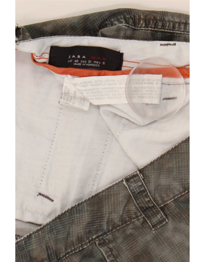 Zara Herre Cargo Shorts EU 40 Medium W31 Khaki Bomuld