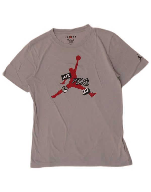 Jordan Boys Grafisk T-Shirt Top 13-14 år XL Grå Bomuld
