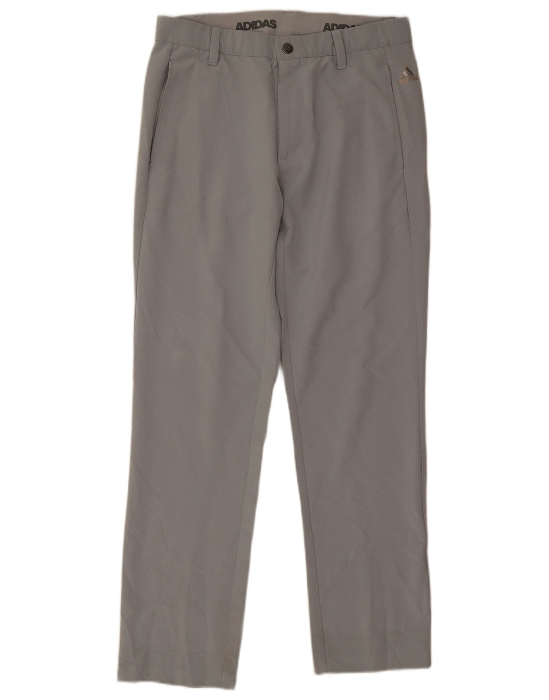 Adidas Straight Chino-bukser til mænd W30 L28 Grå polyester