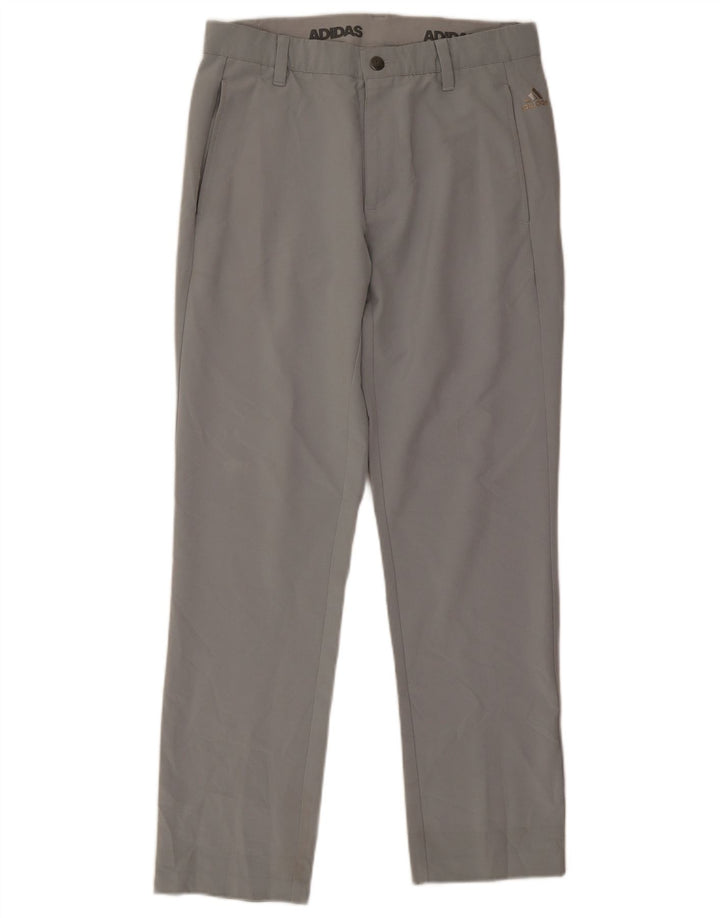 Adidas Straight Chino-bukser til mænd W30 L28 Grå polyester