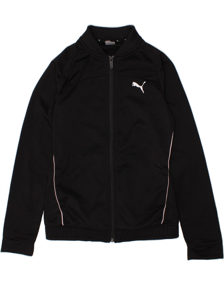 PUMA Boys Tracksuit Top Jacket 11-12 Years Black Polyester Vintage Puma and Second-Hand Puma from Messina Hembry 