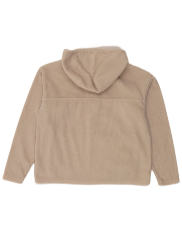 Columbia Womens Oversized hættetrøje med lynlås hals Fleece Jumper UK 10 Lille Beige
