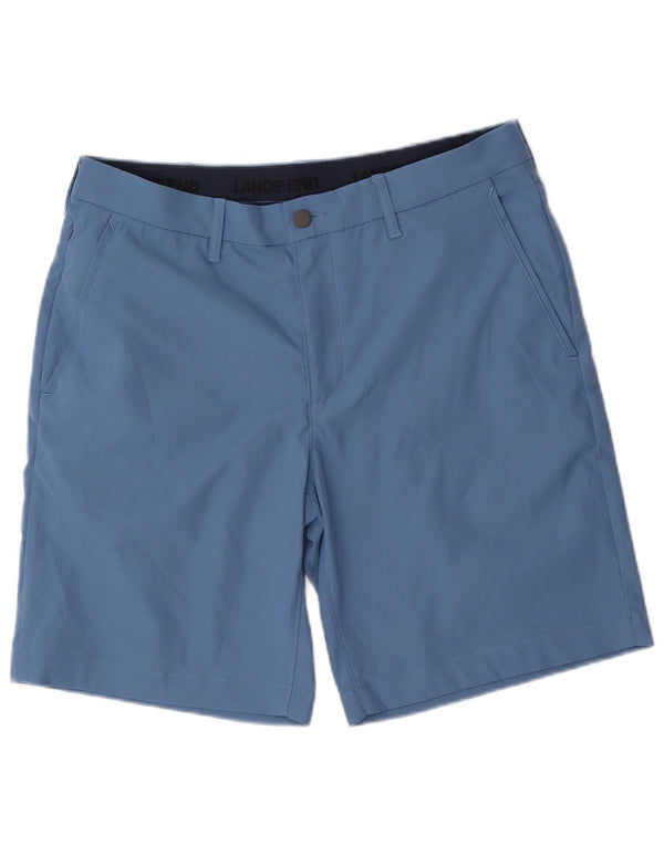 LANDS END Herre Chino Shorts W34 Large Blue Polyester