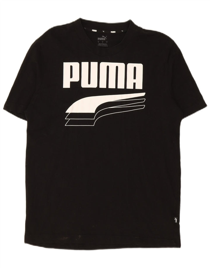 Puma Herre grafisk T-shirt top lille sort bomuld