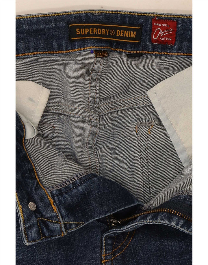 Superdry Slim Jeans til mænd W34 L32 blå bomuld