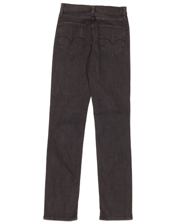 Levi's Womens 724 Højtaljede lige jeans W26 L32 Sort Lyocell