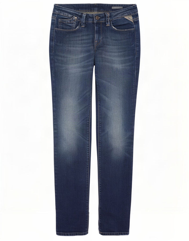 Replay Dame Slim Jeans W26 L32 Blå Bomuld