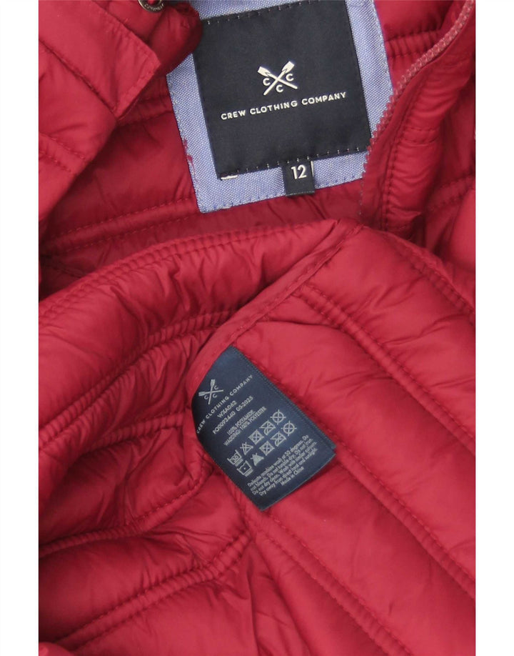 Crew Clothing Dame hættejakke UK 12 Medium Rød Polyamid