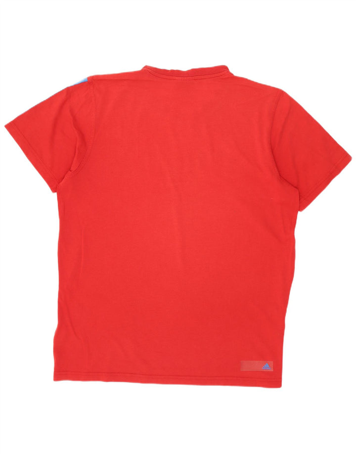 Adidas Herre grafisk T-shirt Top Medium Rød Bomuld