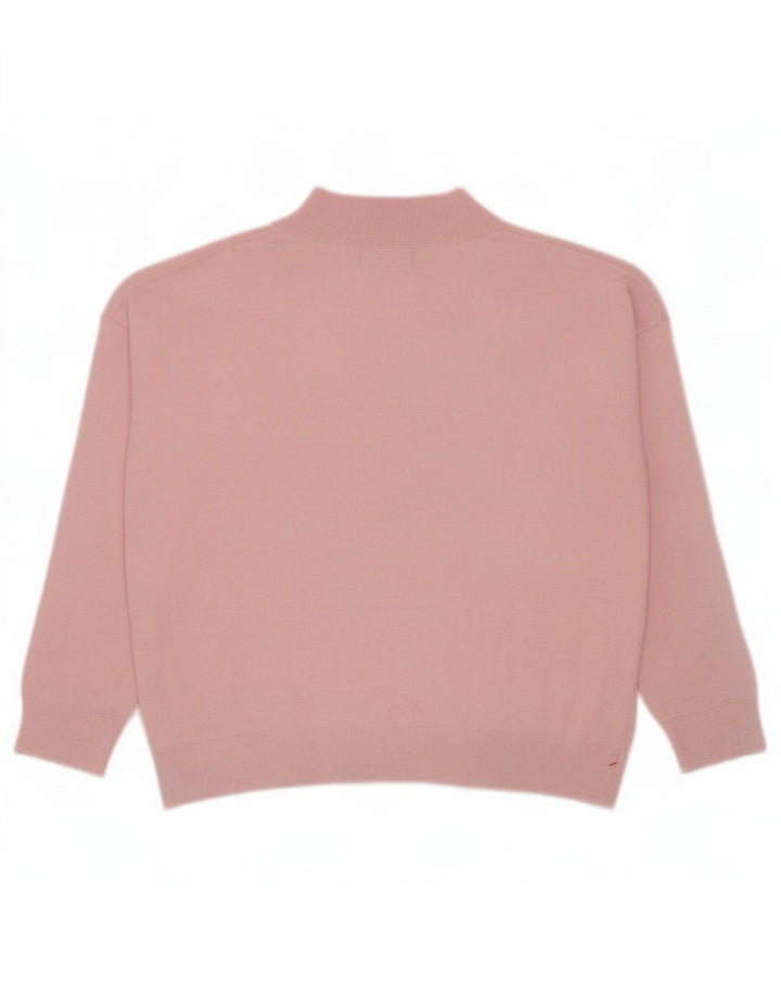 Marks & Spencer Dame Oversized V-hals sweater UK 14 Medium Pink