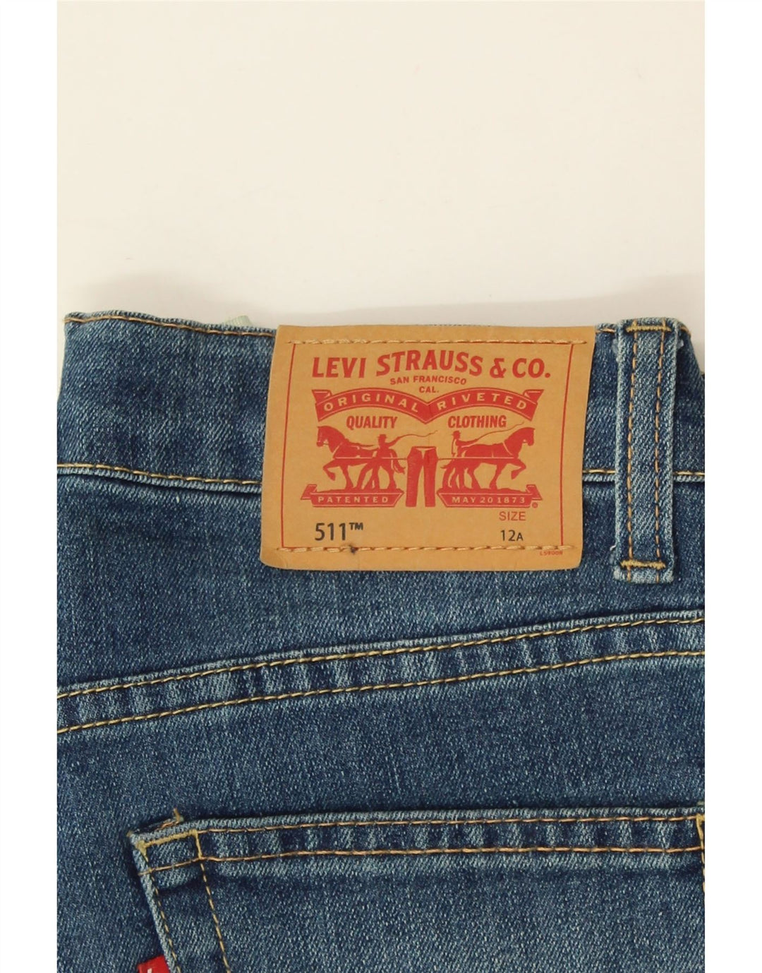 LEVI'S Boys 511 Slim Jeans 11-12 Years W24 L28 Blue Cotton Vintage Levi's and Second-Hand Levi's from Messina Hembry 