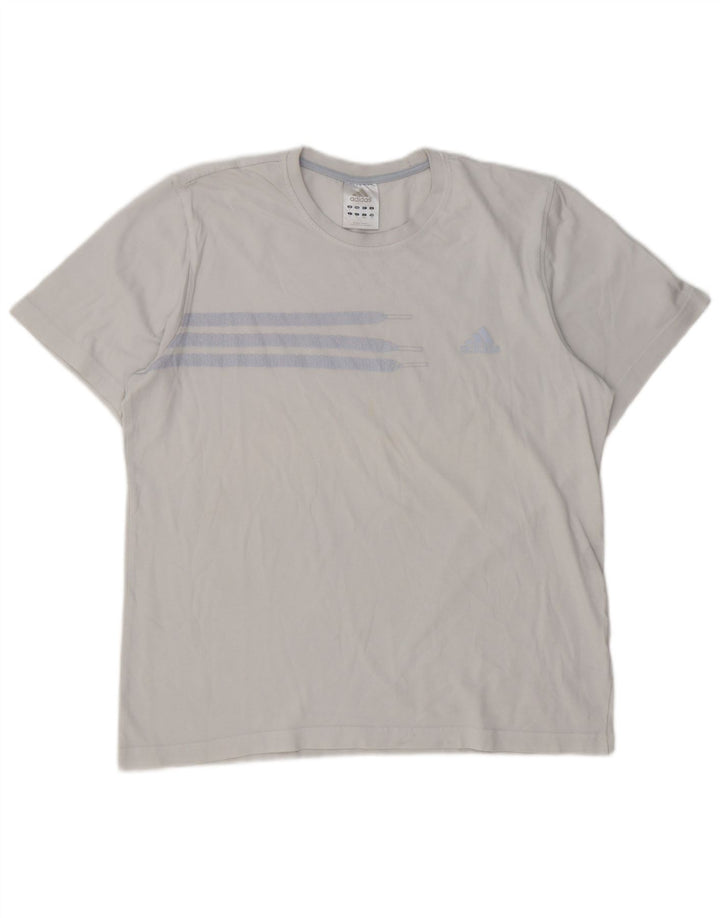 Adidas Herre T-Shirt Top Stor Blå Bomuld